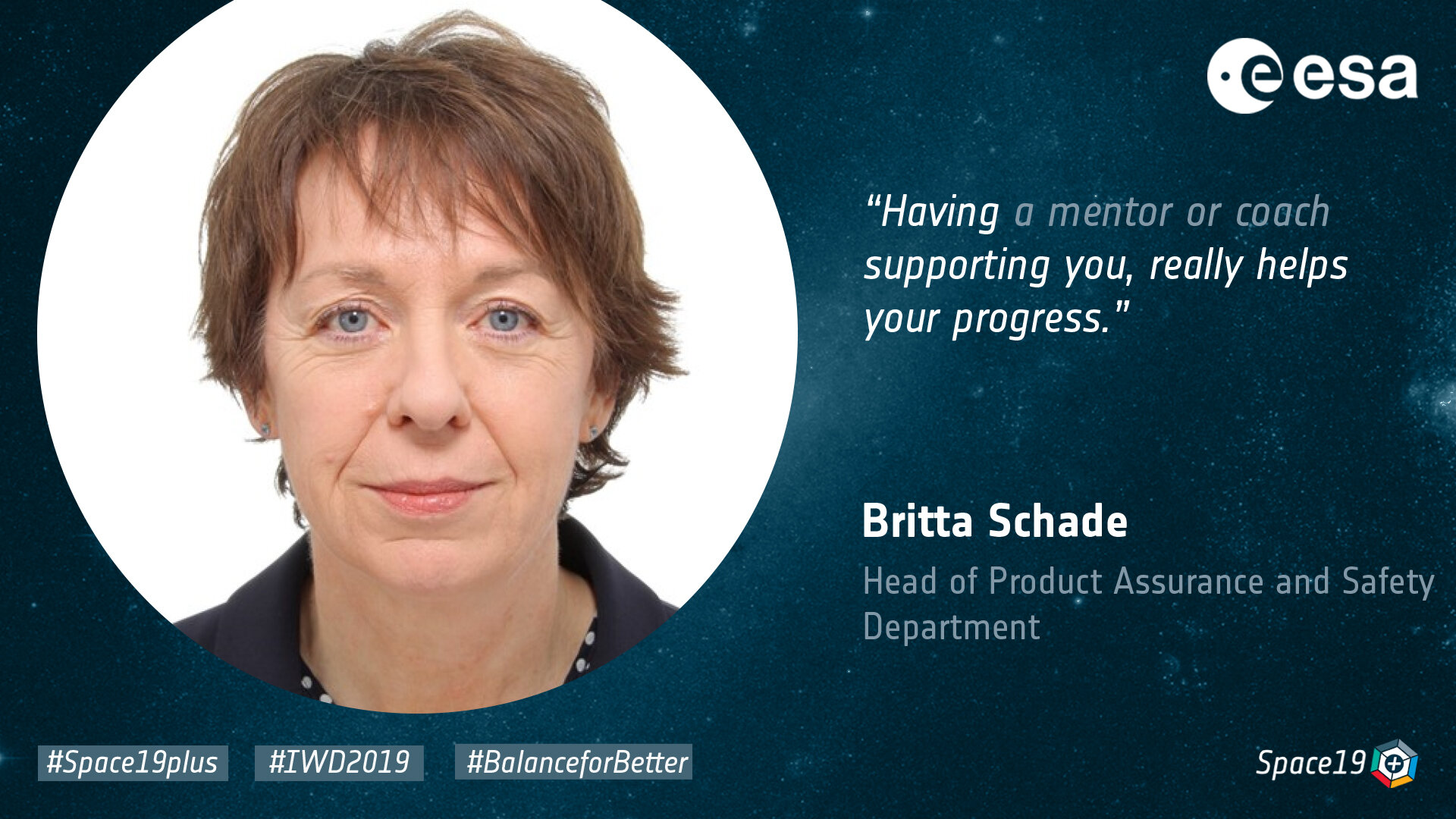 ESA - Britta Schade, ESA Head of Product Assurance and Safety