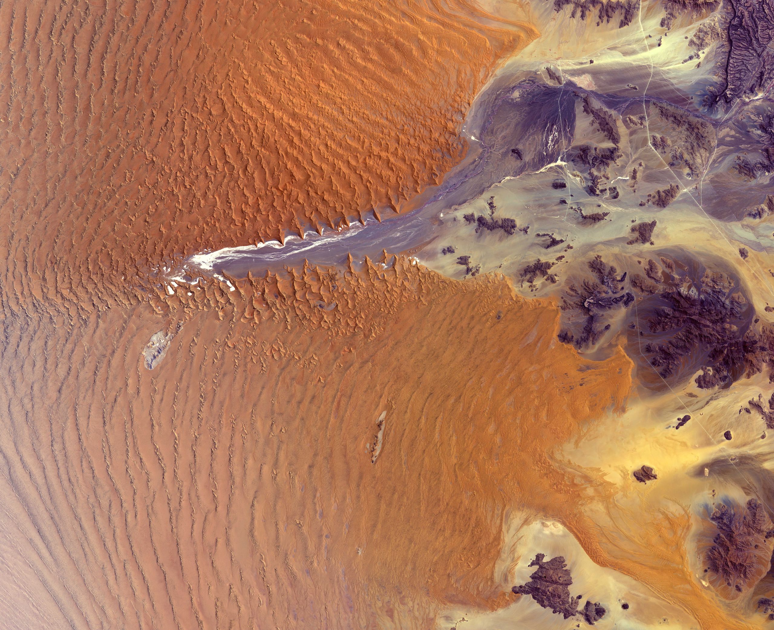 namib desert from space