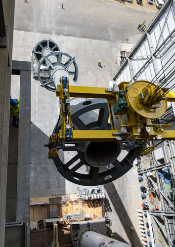 Practising the manoeuvres to integrate Ariane 6's core stage on the launch pad at Europe's Spaceport