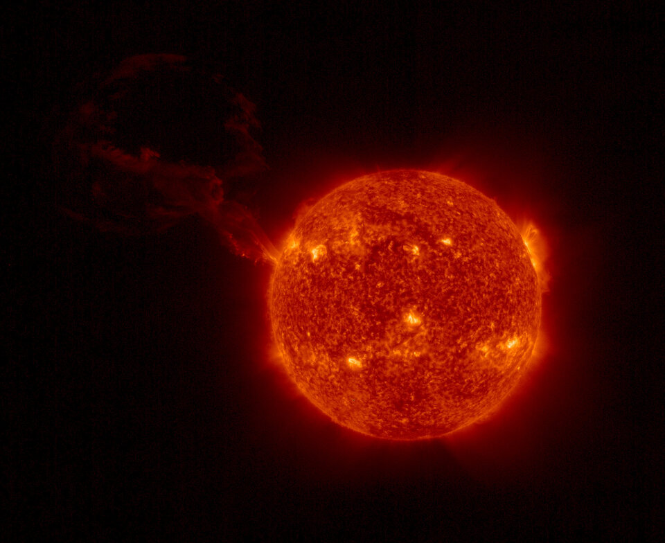 Giant solar eruption captured by the ESA/NASA Solar Orbiter spacecraft in February 2022 - luckily this one wasn't heading for Earth