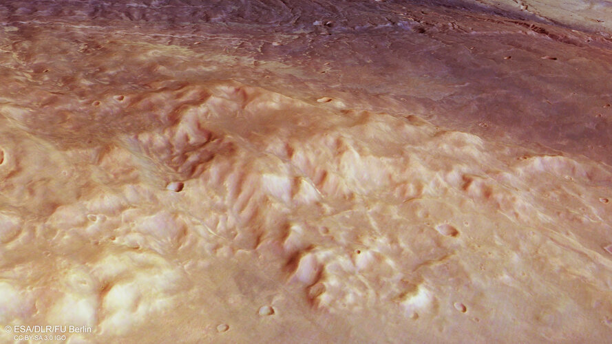 Perspective view of Nectaris Fossae and Protva Valles