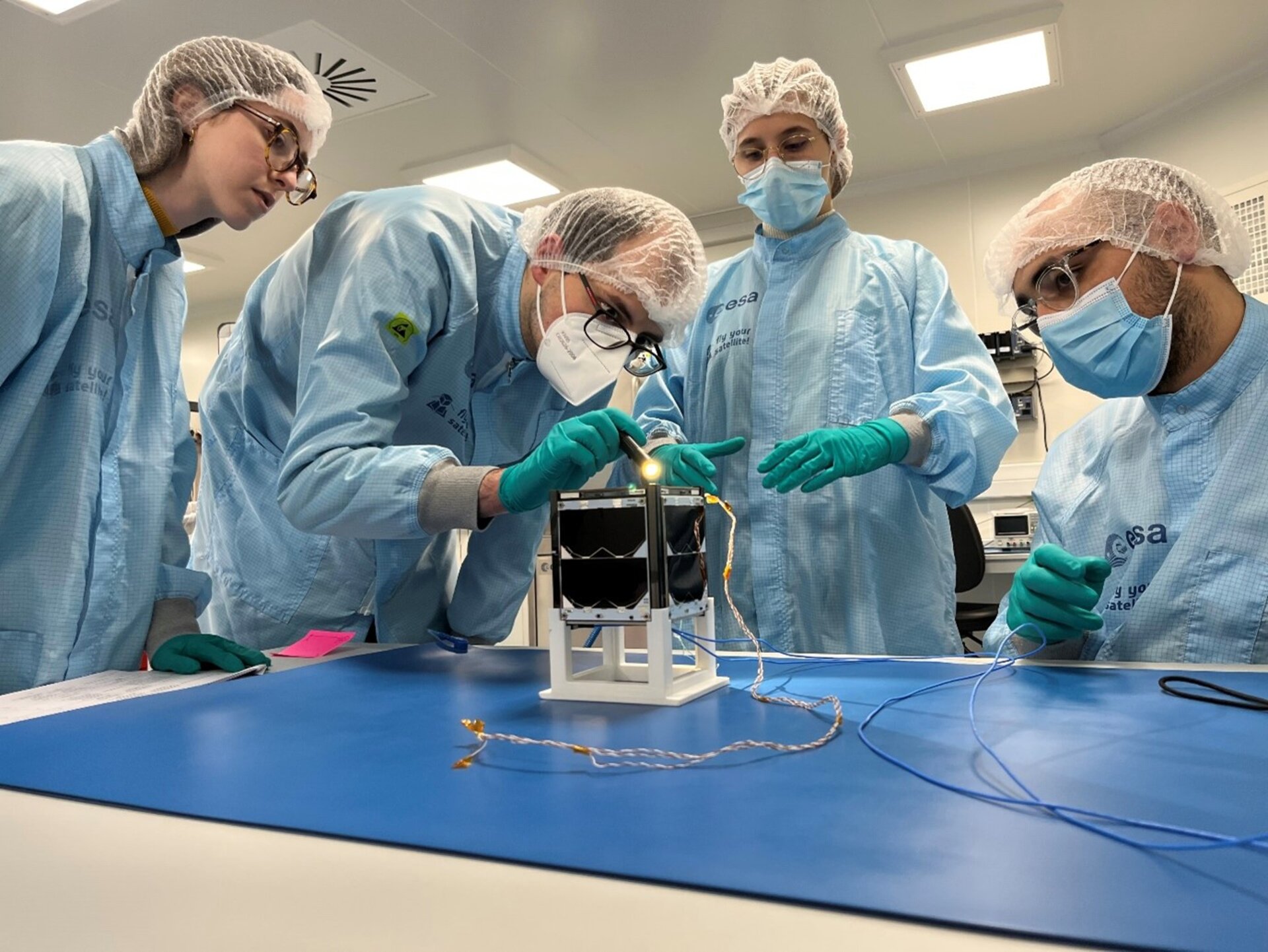 ESA - CubeSat ISTSat-1 passes the vibration test campaign getting one step  closer to space