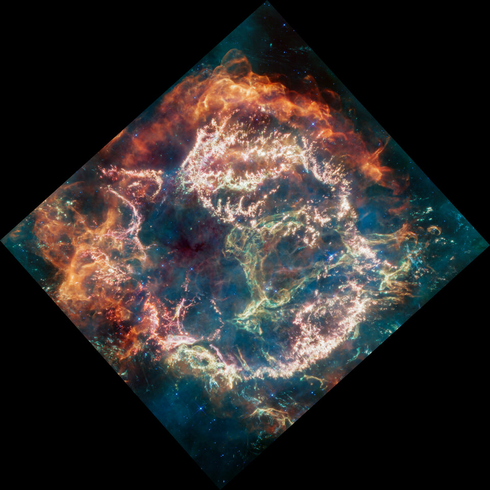 Webb reveals never-before-seen details in Cassiopeia A