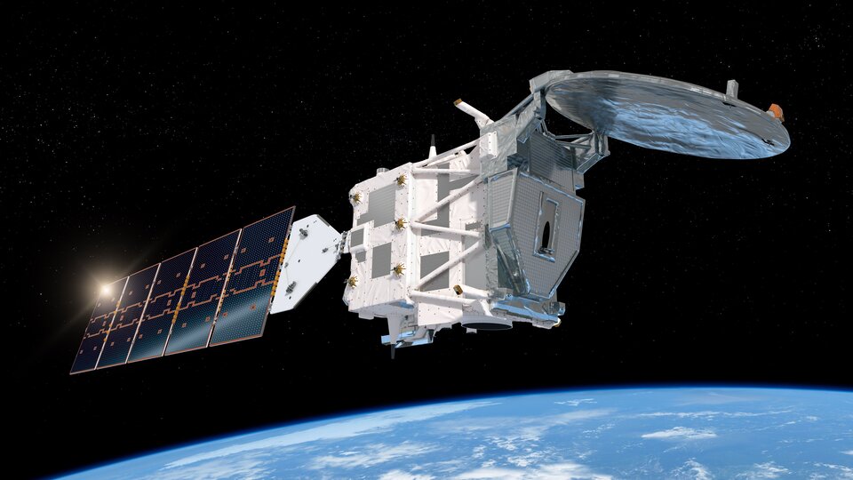 Das Kontrollteam bereitet sich auf den Start des ESA EarthCARE-Satelliten vor