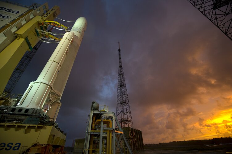 Ariane 5 flight V183, 12 June 2008: Skynet 5C, Turksat 3A onboard