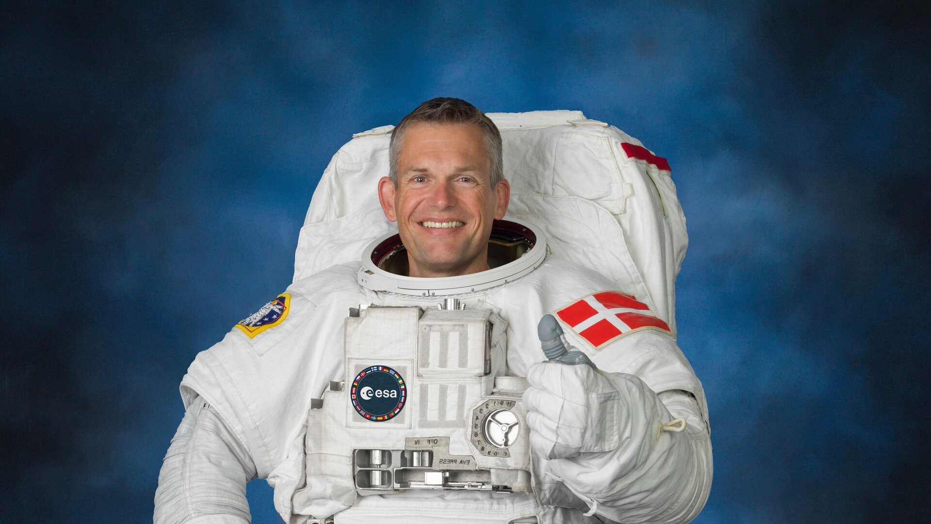 Andreas Mogensen in EVA suit portrait