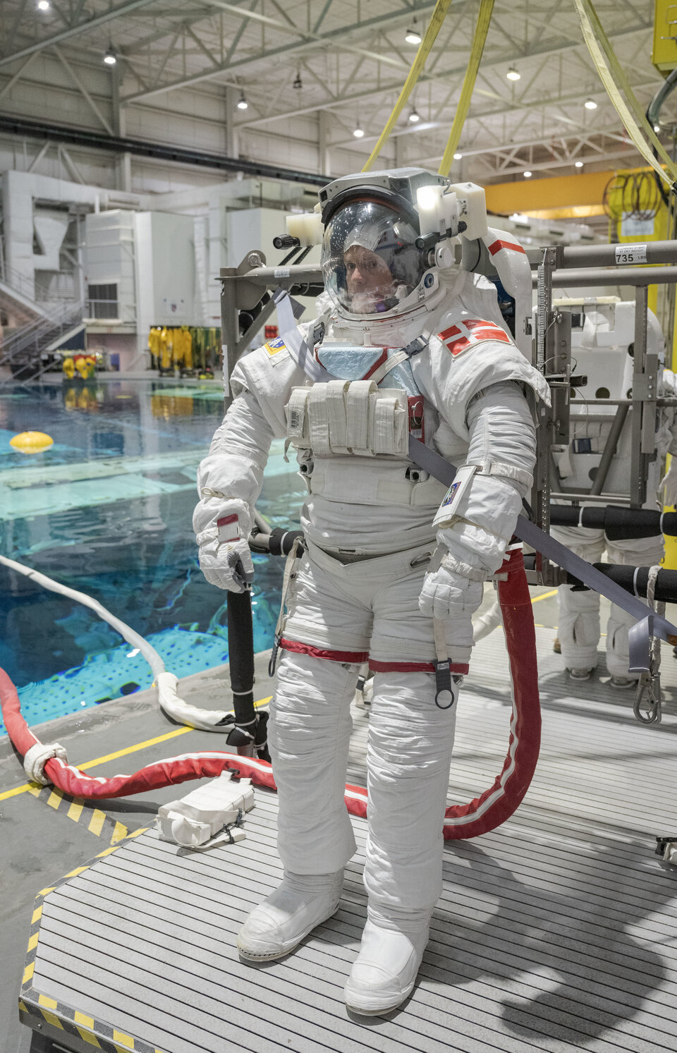 Andreas Mogensen during spacewalk training 