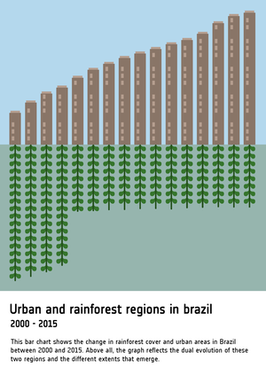 Urban and rainforest regions in Brazil