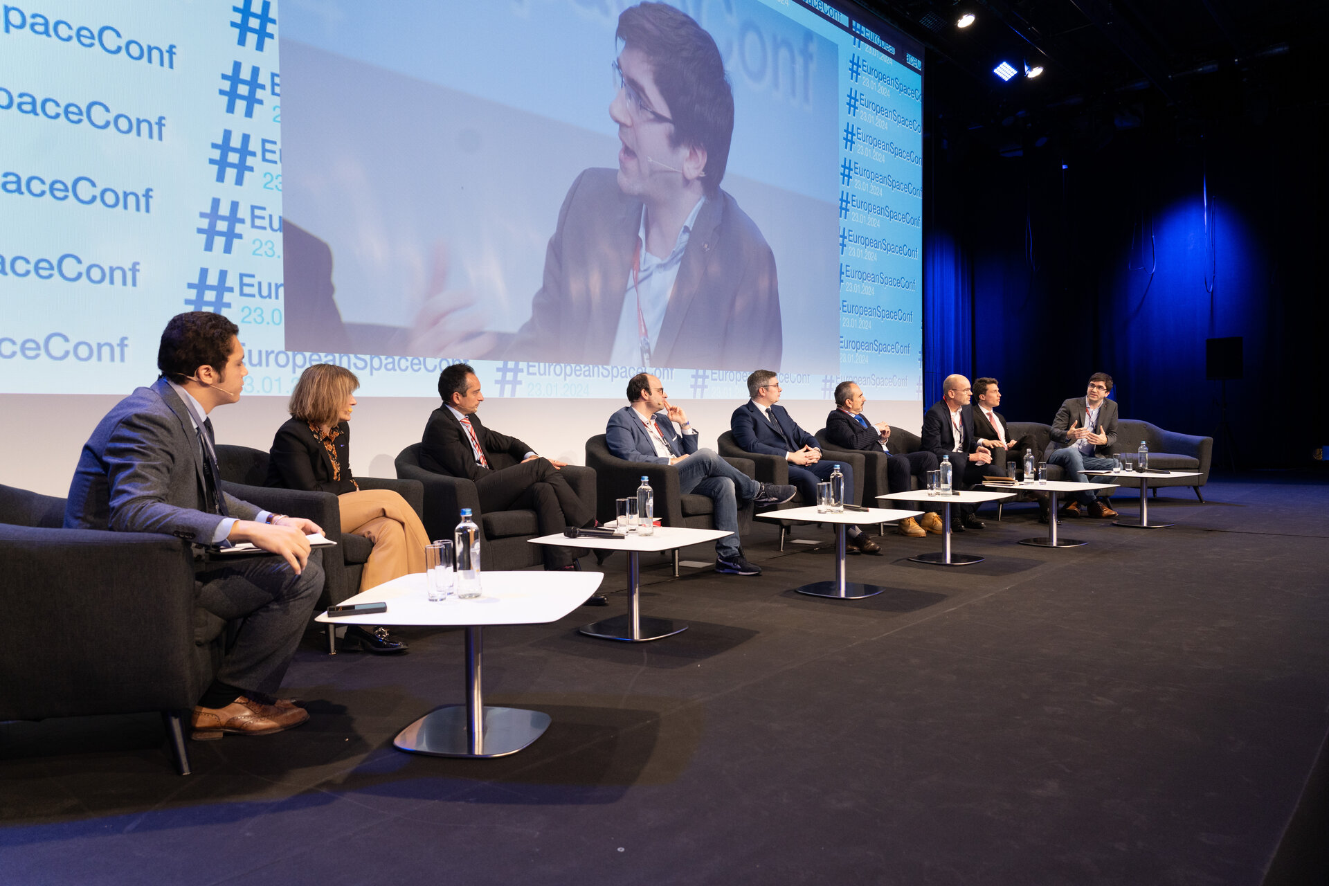Panel members during the session "Space Commercialisation: Empowering a competitive European space ecosystem".