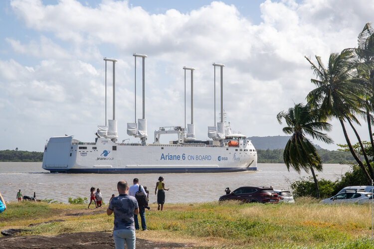 Ariane 6 arrives at Europe’s Spaceport via Canopée