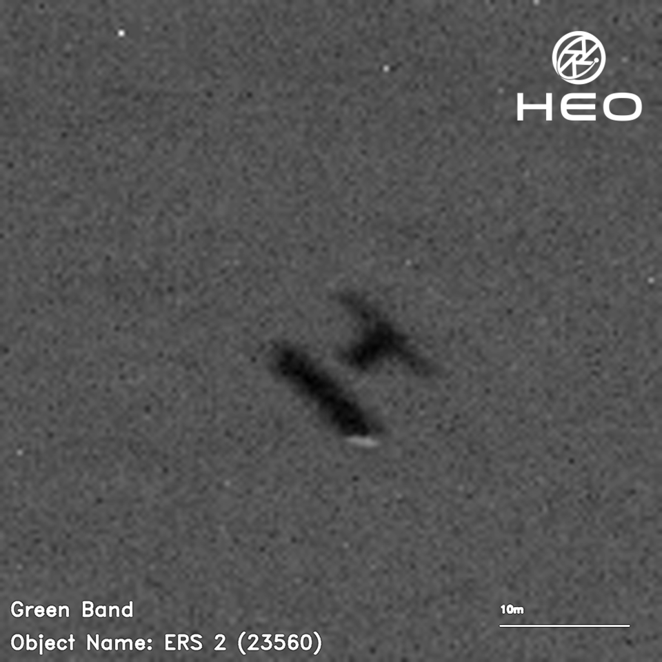 ERS-2 imaged on 29 January using a camera on board another satellite