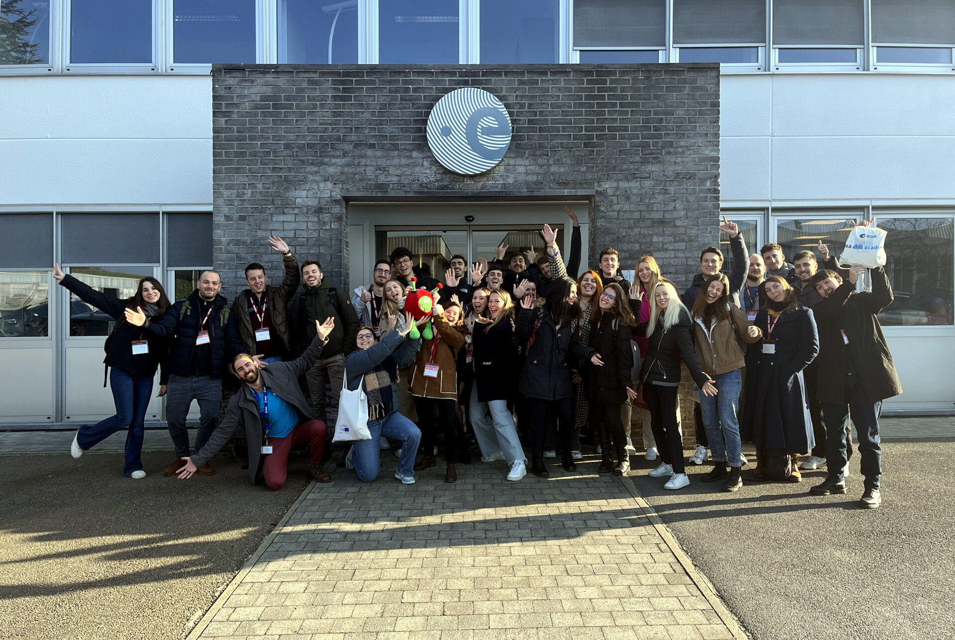 Clean Space Training Course students during the visit to ESEC-Redu