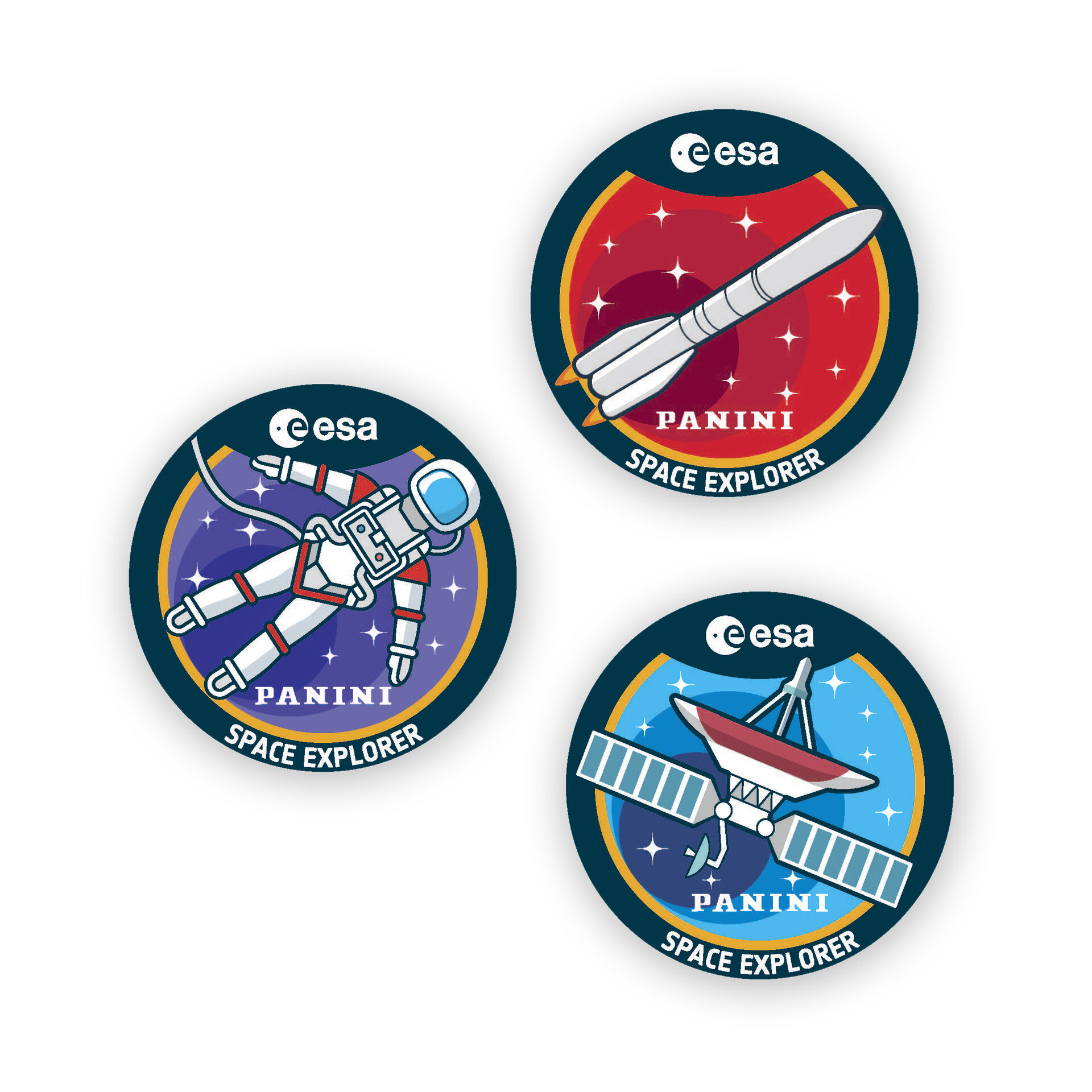 ESA X Panini space sticker album: iron-on patches