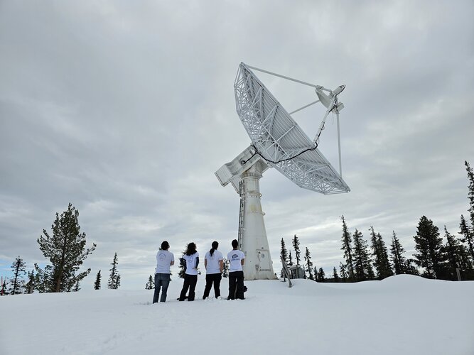 GAREF AEROSPATIAL club members at Kiruna station