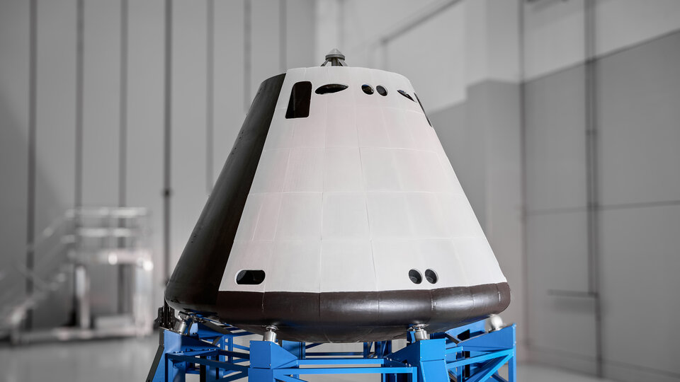 A rendering of the cargo vehicle of Thales Alenia Space