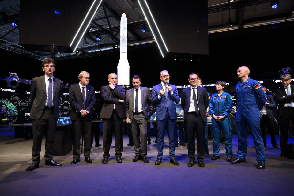 Bekanntgabe des geplanten Erstflugs der Ariane 6 während der ILA 2024 in Berlin.