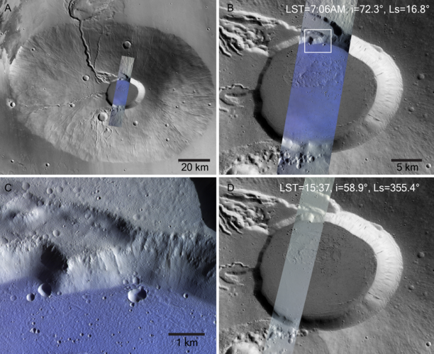 ExoMars spies frost on Ceraunius Tholus