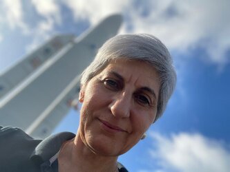 Fabienne with Ariane 5