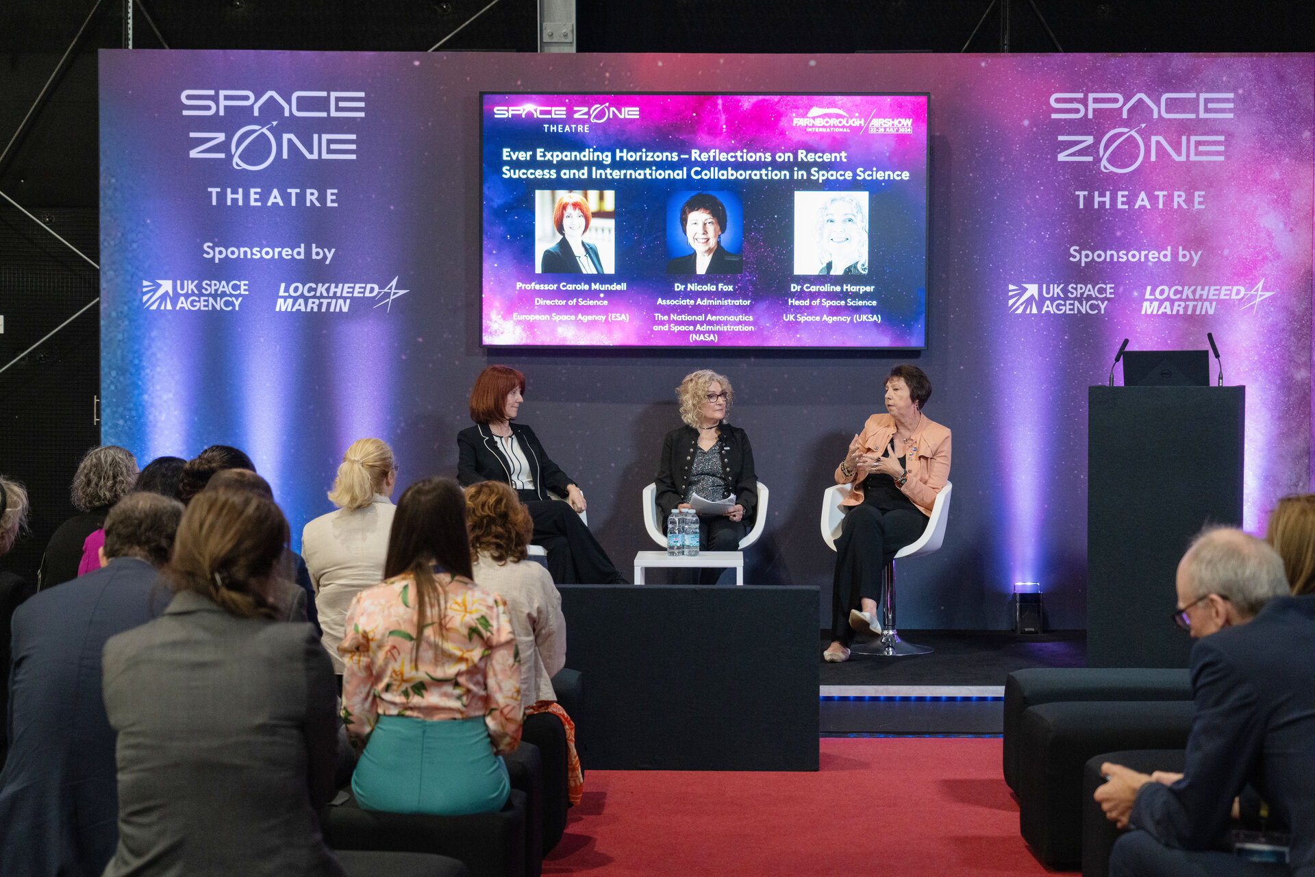 Panel discussion 'Ever-expanding horizons - reflections on recent success and international collaboration in space'.