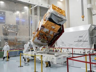 Sentinel-2C ready to be loaded into its transport container