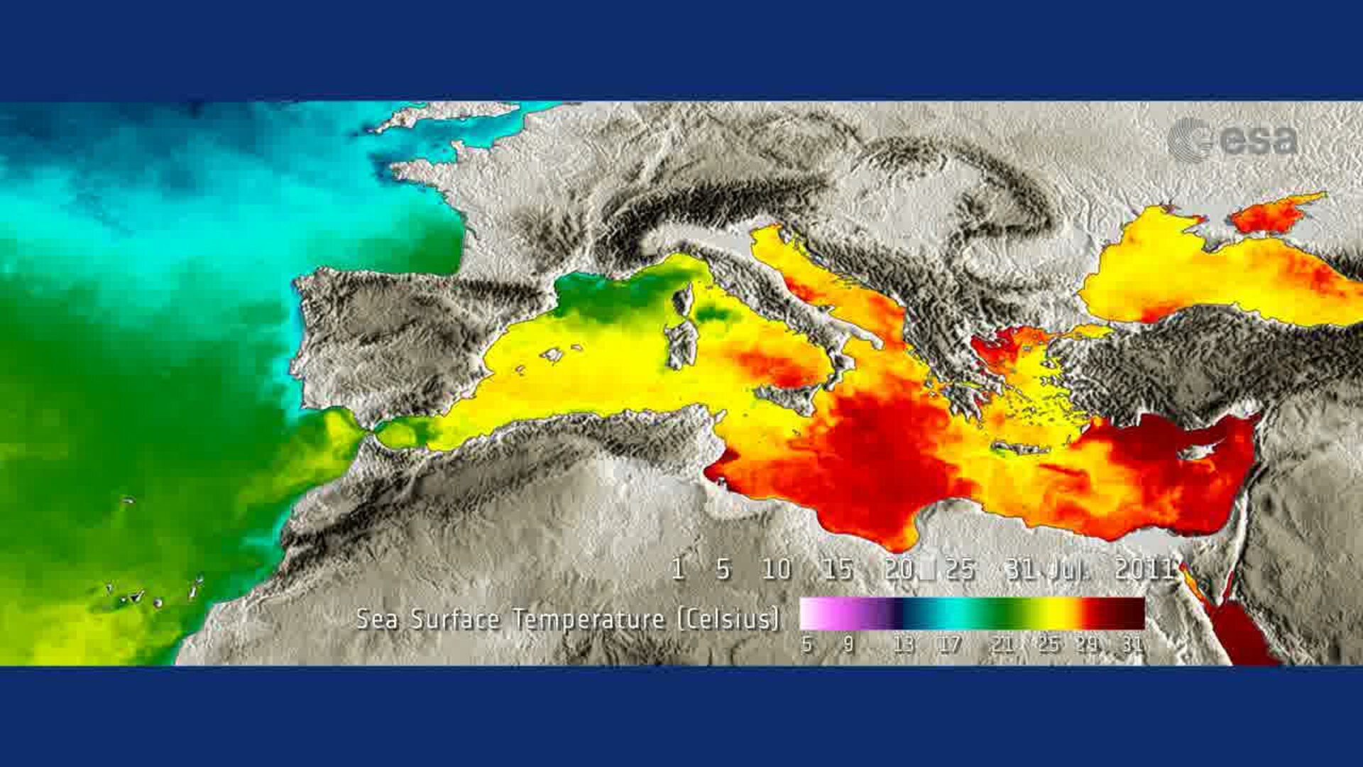 Mediterranean Sea Surface Temperature Pillars 