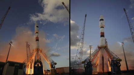 Time-lapse of Sentinel-1A being prepared for launch and lift off on 3 April 2014 