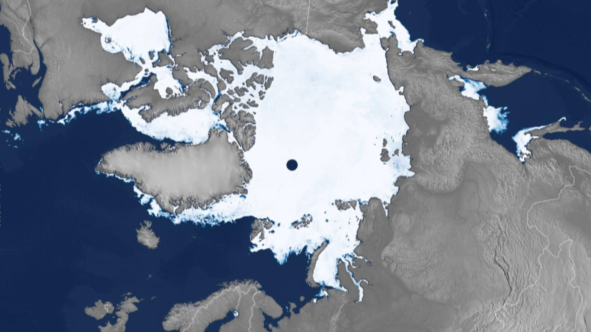 arctic ocean ice map