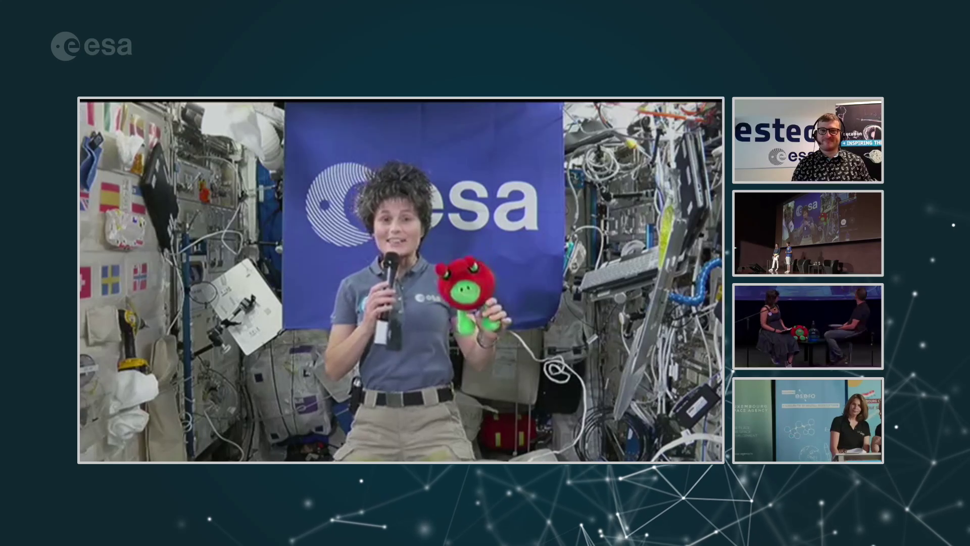 ESA - Inflight call with ESA astronaut Samantha Cristoforetti